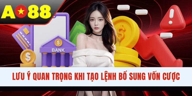 Lưu ý quan trọng khi tạo lệnh bổ sung vốn cược